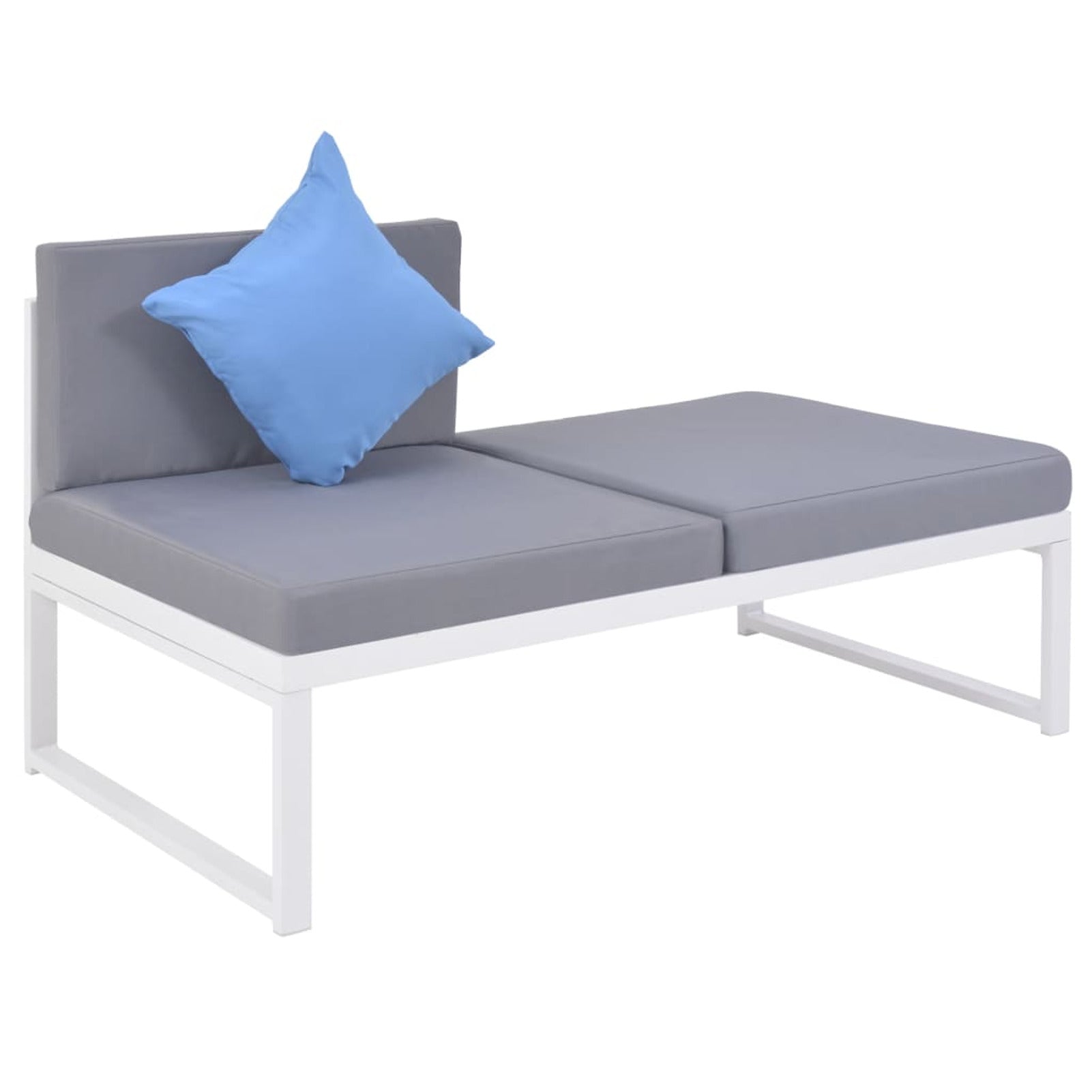 4 Piece Outdoor Conversation Sectional Sofa Set with Coffee Table Aluminum Frame Patio Lounge Set X653364