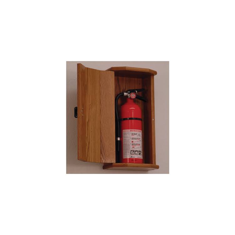 Medium Oak Wooden Fire Extinguisher Cabinet B691308