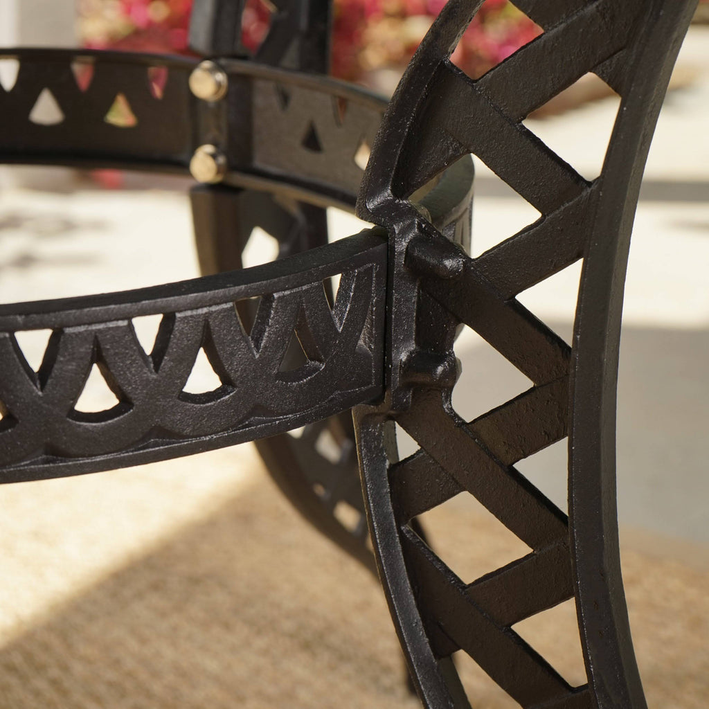 Black Sand Cast Aluminum Hexagon Table T704560