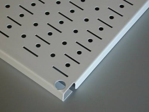 Red Metal Pegboard Tool Storage Kit with Blue Accessories D229321