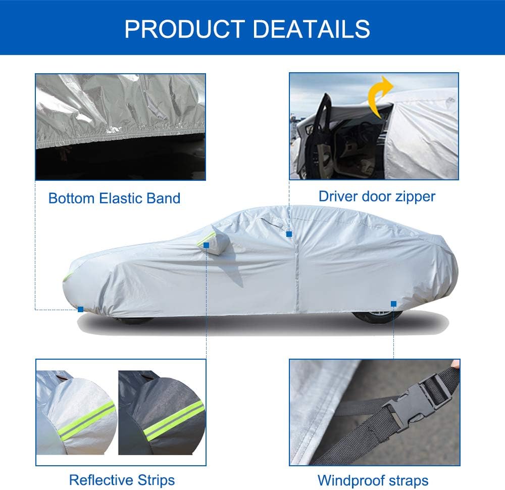 6 Layers Waterproof Car Cover (208 X 78 X 59 inches) H67266