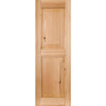 15 in. x 58 in. Exterior Real Wood Raised Panel Shutters Pair Unfinished W901