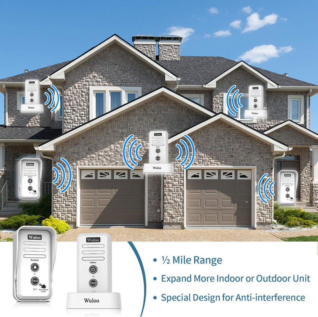 Wireless Intercom Doorbell Chime (1T2 White) X1583