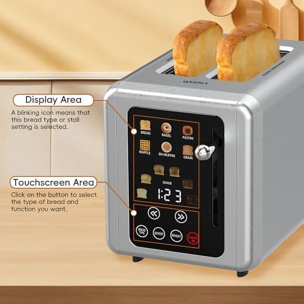 Open Box Touch Screen Toaster 2 Slice Digital Timer X440