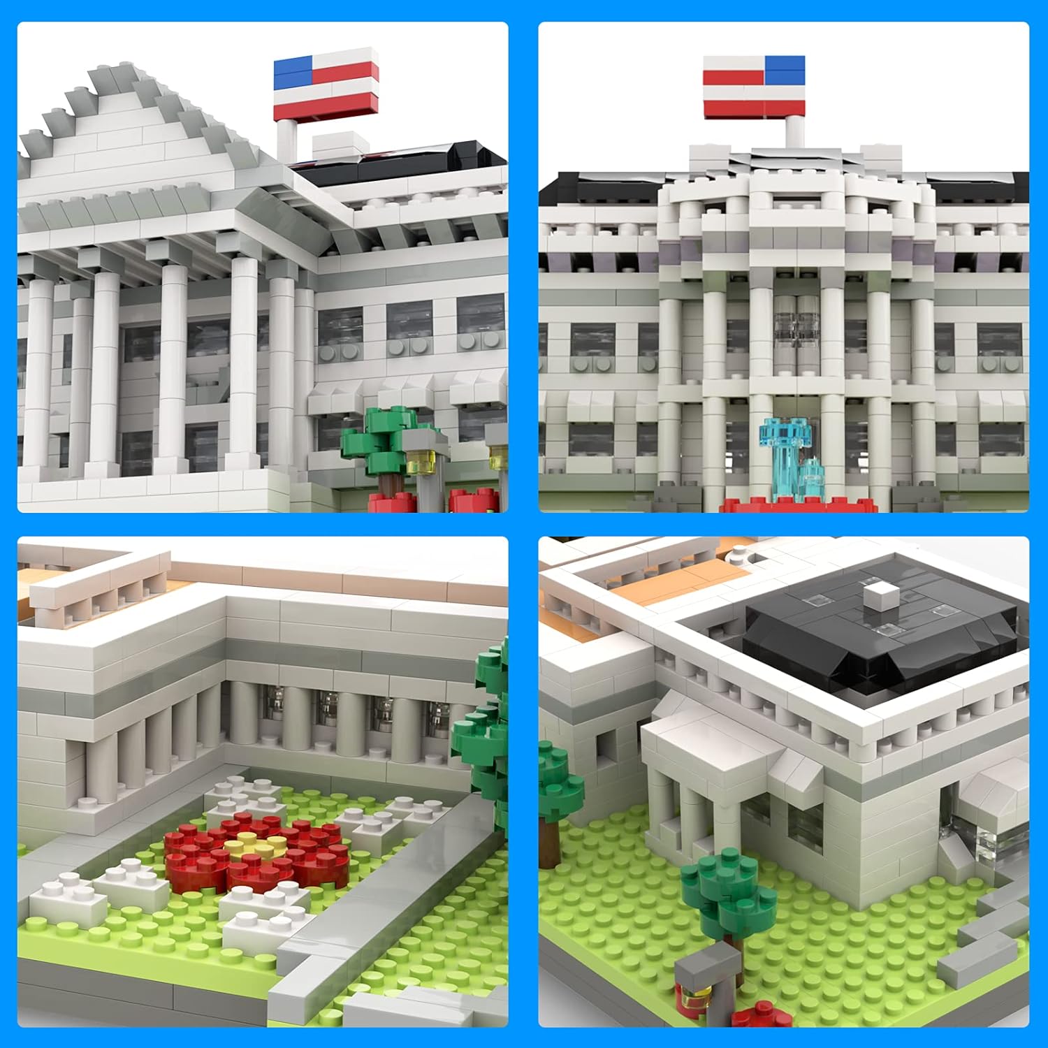 White House U.S. Capital Building and Architecture Toys Model Set (3000 Pieces) Pack of 2 V2426
