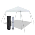 White Slant Leg Instant Pop Up Tent with Guy Ropes & Stakes H1535