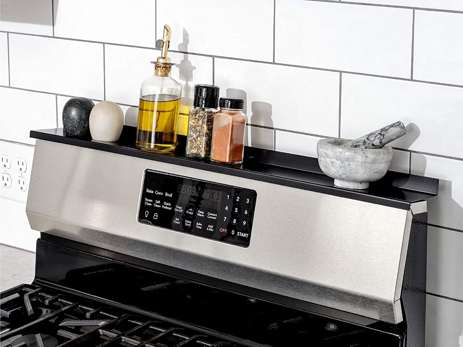 Black Magnetic Shelf, 30" Length Y4555