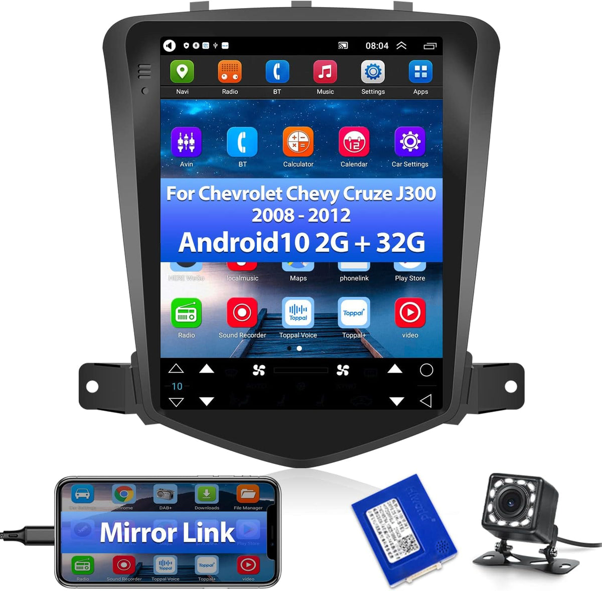 9.7 Inch HD Touchscreen Android Car Stereo with 2GB RAM 32GB ROM V889