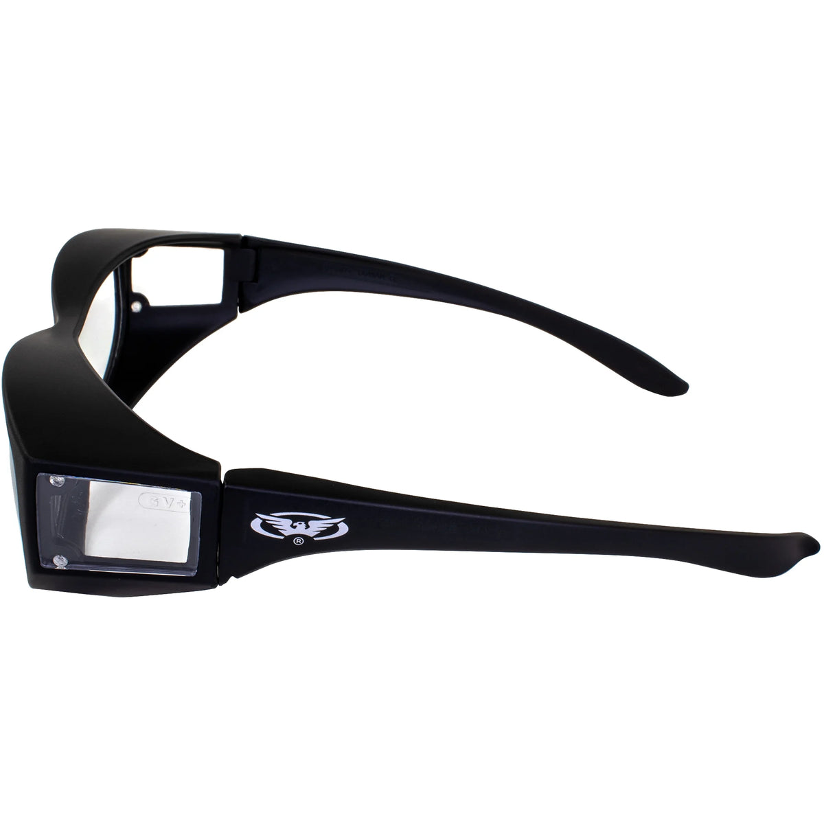 3 Pairs Gloss Black Safety Glasses with Microfiber Pouch D994977