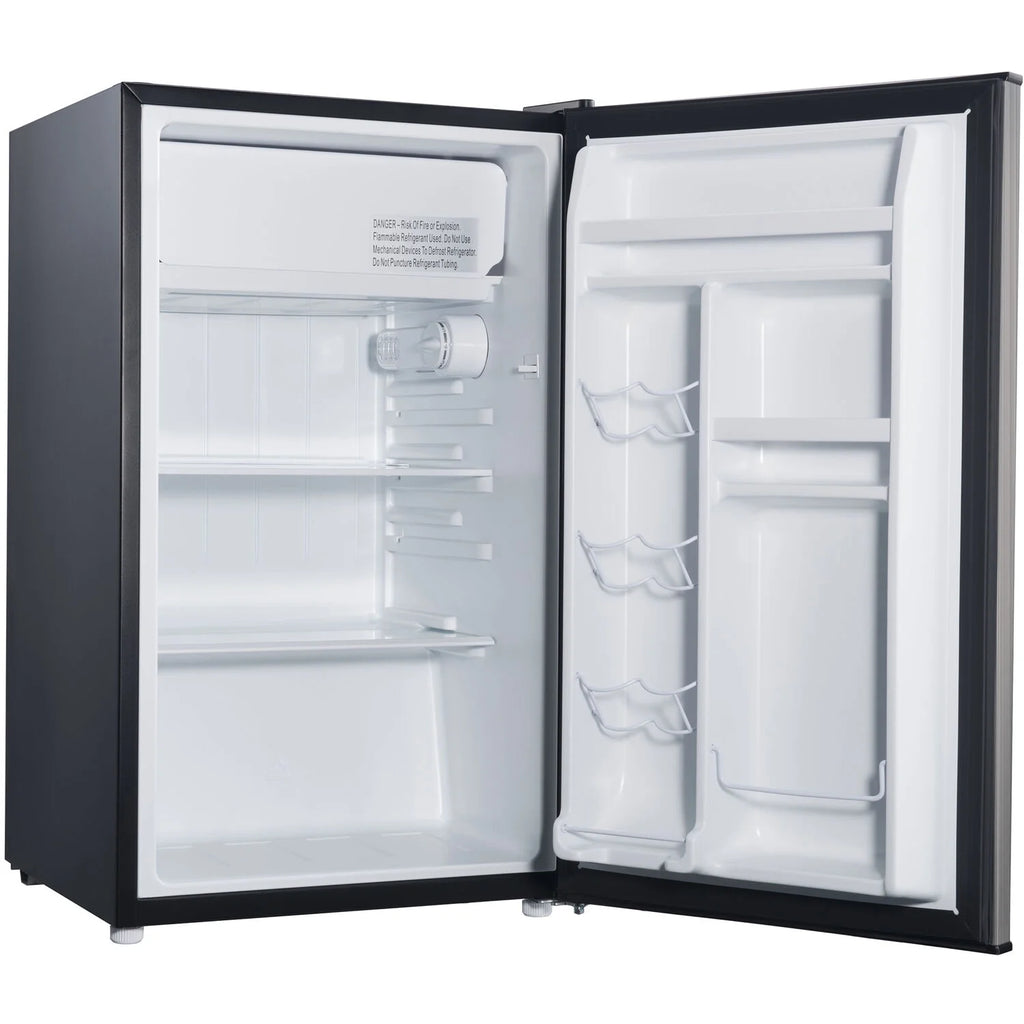 Black Single-Door Mini Refrigerator with Chiller Compartment D4810