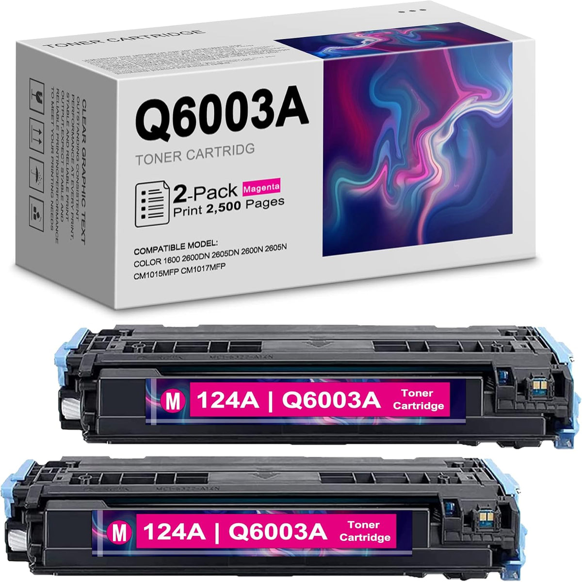 2-Pack Magenta Toner Cartridge for HP Printers I79829