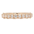 18K Yellow Gold Eternity Engagement Ring with Genuine Cultured Diamond X96621