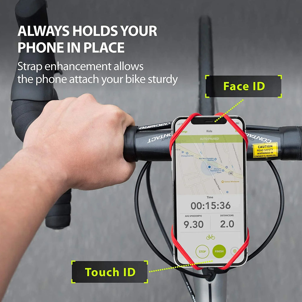 Red Bike Phone Mount for Stem Mounting 4.7"-7.2" Cell Phones G120742
