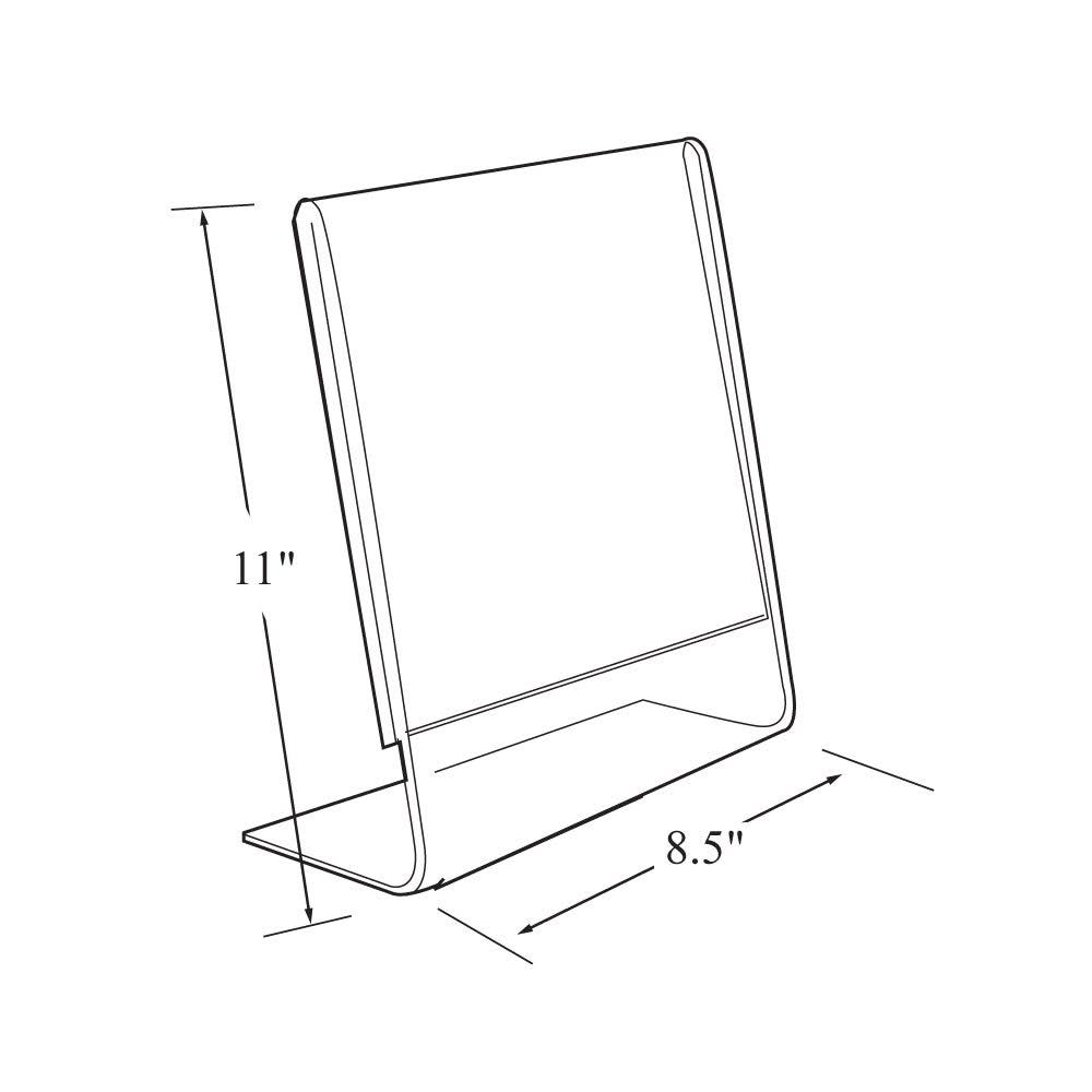 Clear L-Shaped Desktop Sign Holder (Pack of 10) D907466