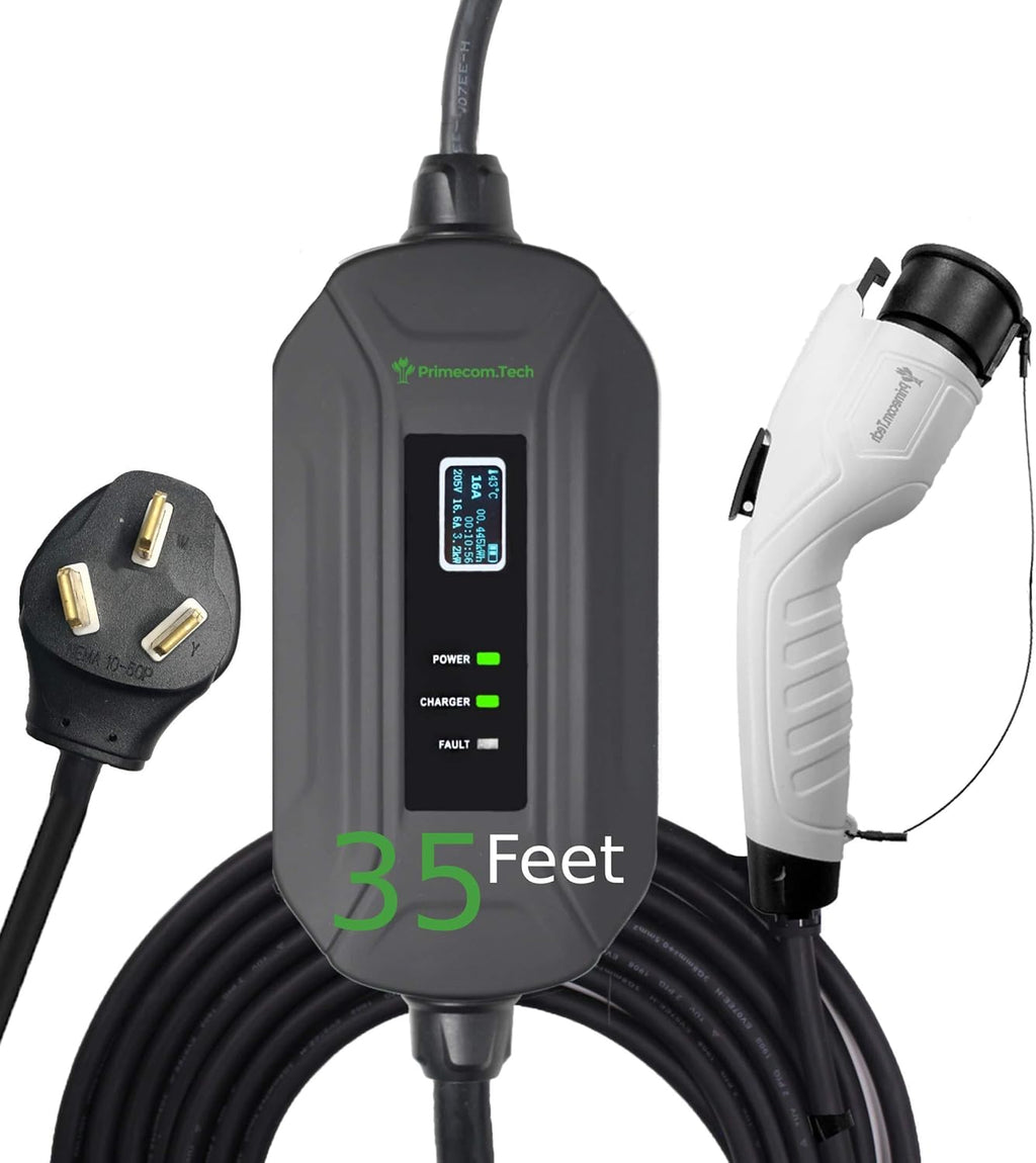 Portable Level 2 Electric Vehicle Charger, 16Amp, 30 Feet A3489