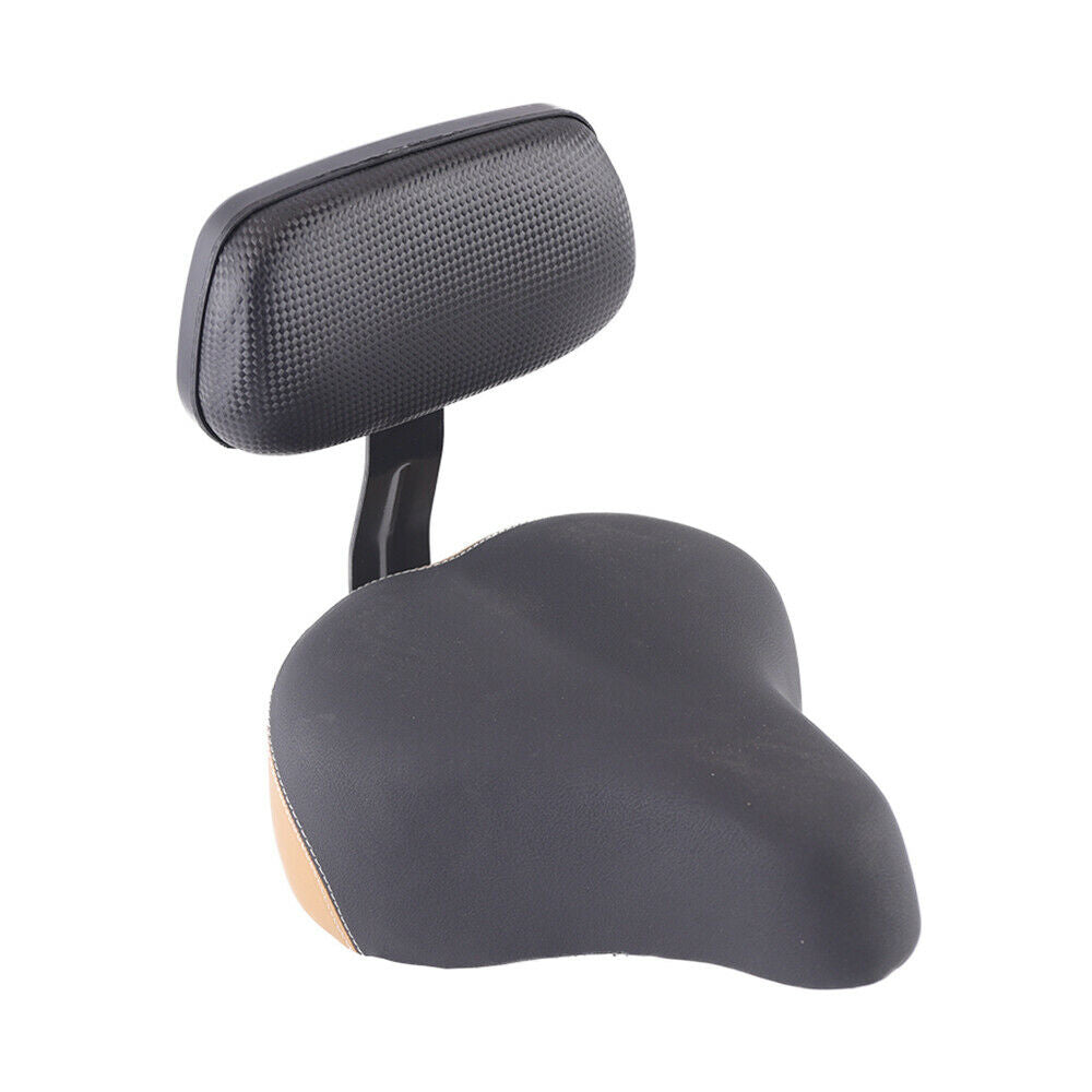 Black Comfort Bicycle Seat Saddle with Soft Back Rest 12" x 10" H2206