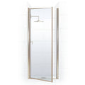 Framed Hinge Shower Door with Clear Glass Brushed Nickel T65145