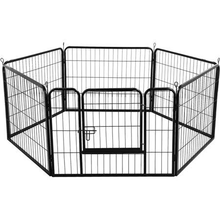 6-Panel Heavy Duty Pet Playpen, Black F93014