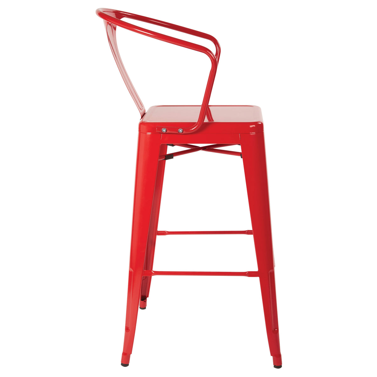 Red Cafe Stool P2489