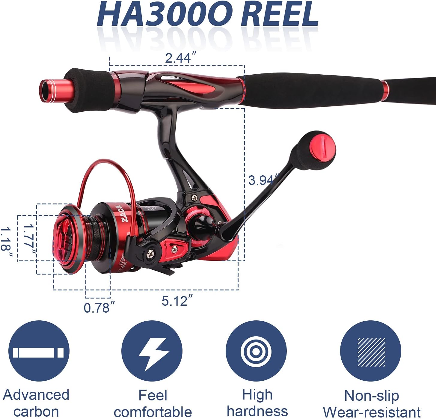 Fishing Rod and Reel Combo with Portable Case Y308872