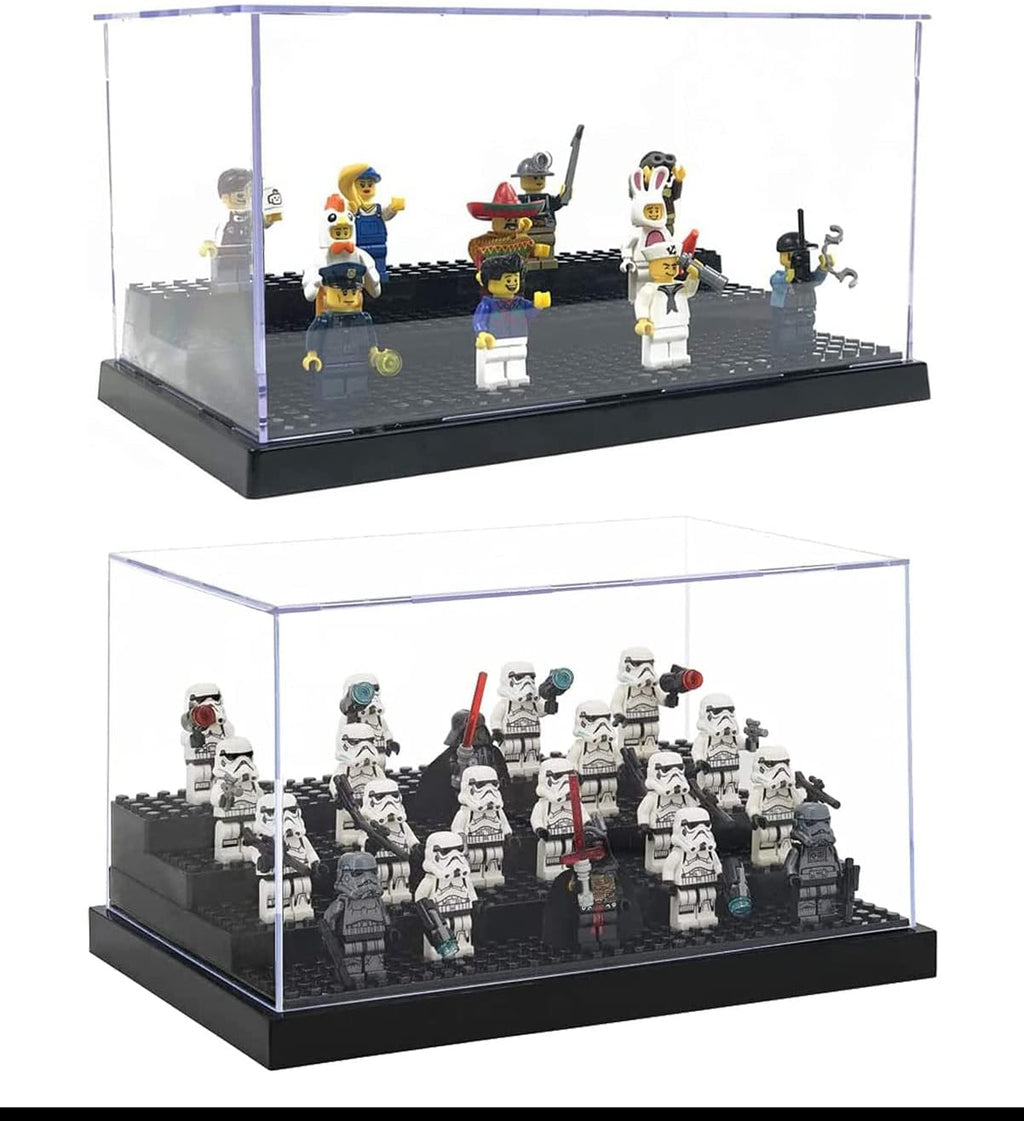 Pack of 2 Acrylic 3 Layer Display Case for Minifigure U3264