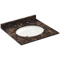 Baltic Brown Granite Vanity Top 25 in x 22 in with Backsplash 8 in Spread X339254