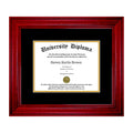Single Diploma Frame with Double Matting for 10x22 x 8x22 Tall Diploma with Cherry 2x22 Frame Q983