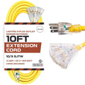10/3 SJTW Heavy Duty Yellow Extension Cord with 3 Outlets N42016