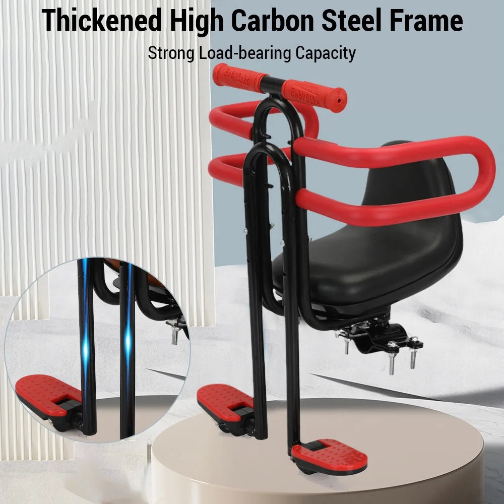 Front Toddler Bike Seat with Fence and Footrest A268