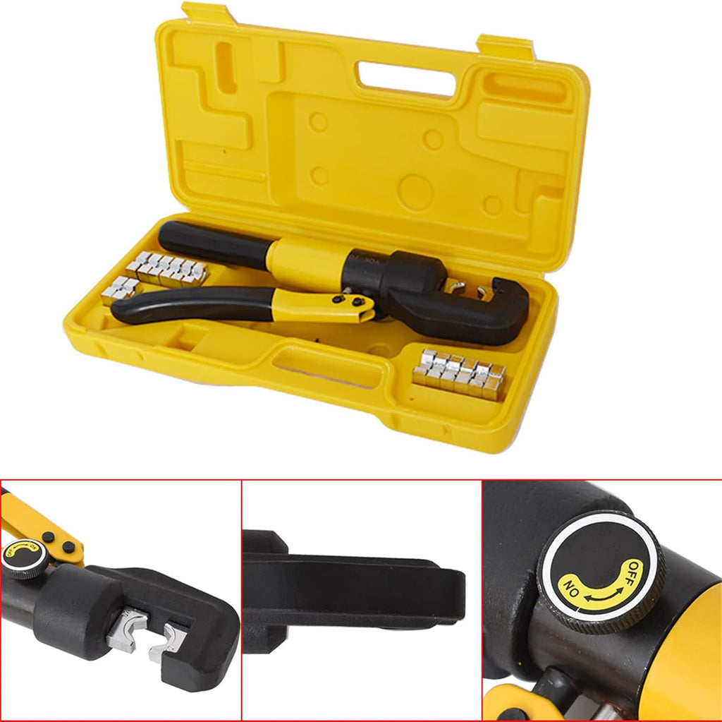 10 Ton Hydraulic Wire Crimping Tool 8 Dies Pack of 2 W391057