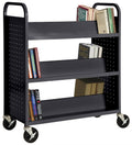 Black Double Sided Book Truck C79718