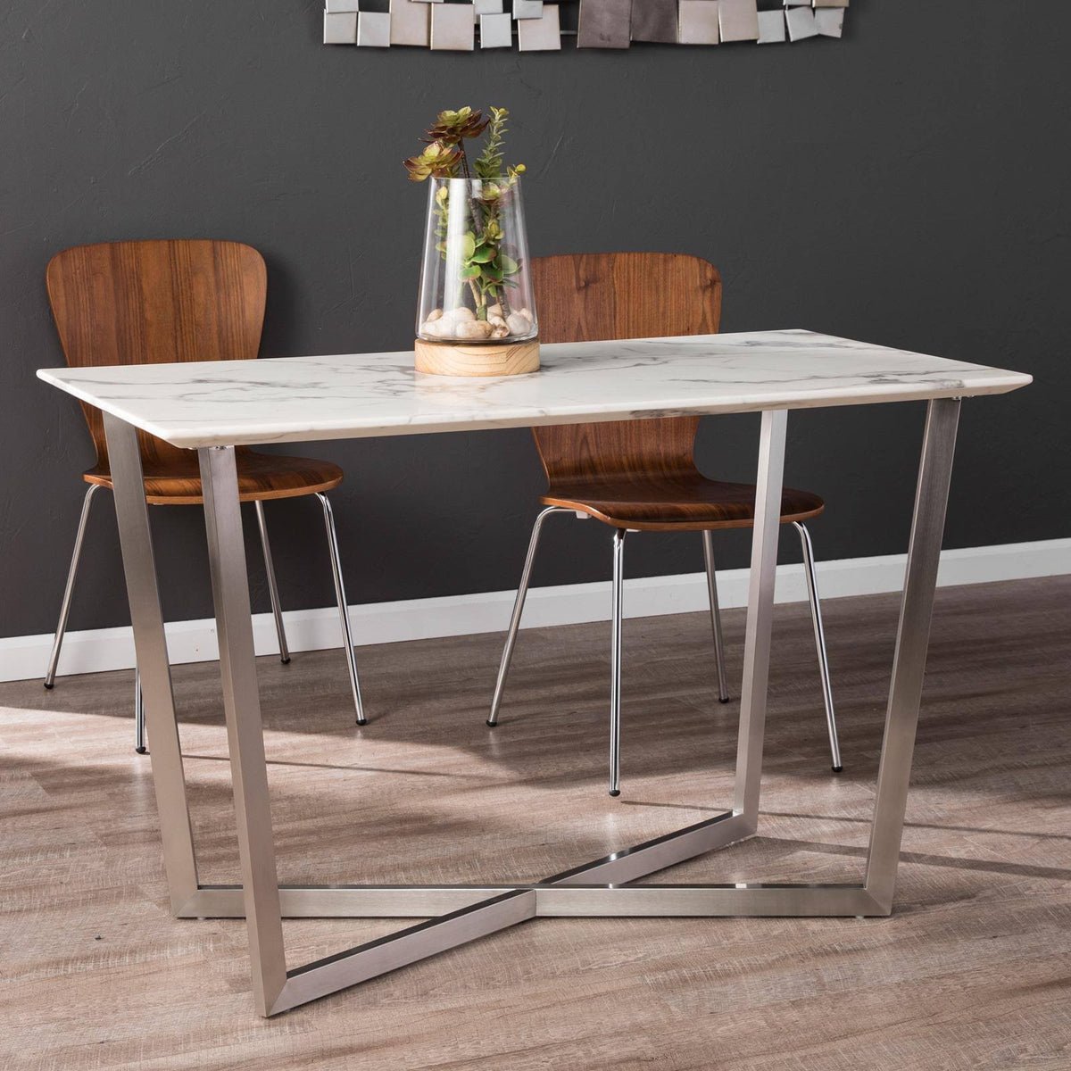 Faux Marble Console Table Y191
