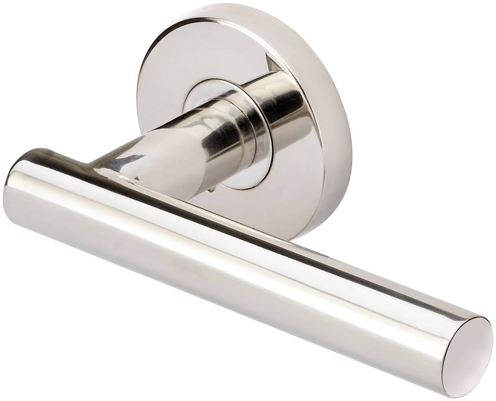 Polished Stainless Steel Door Lever Set U26338