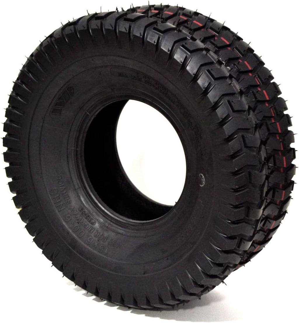 2PK 15x6.00-6 4PLY Commercial Turf Lawn Mower Tires M649