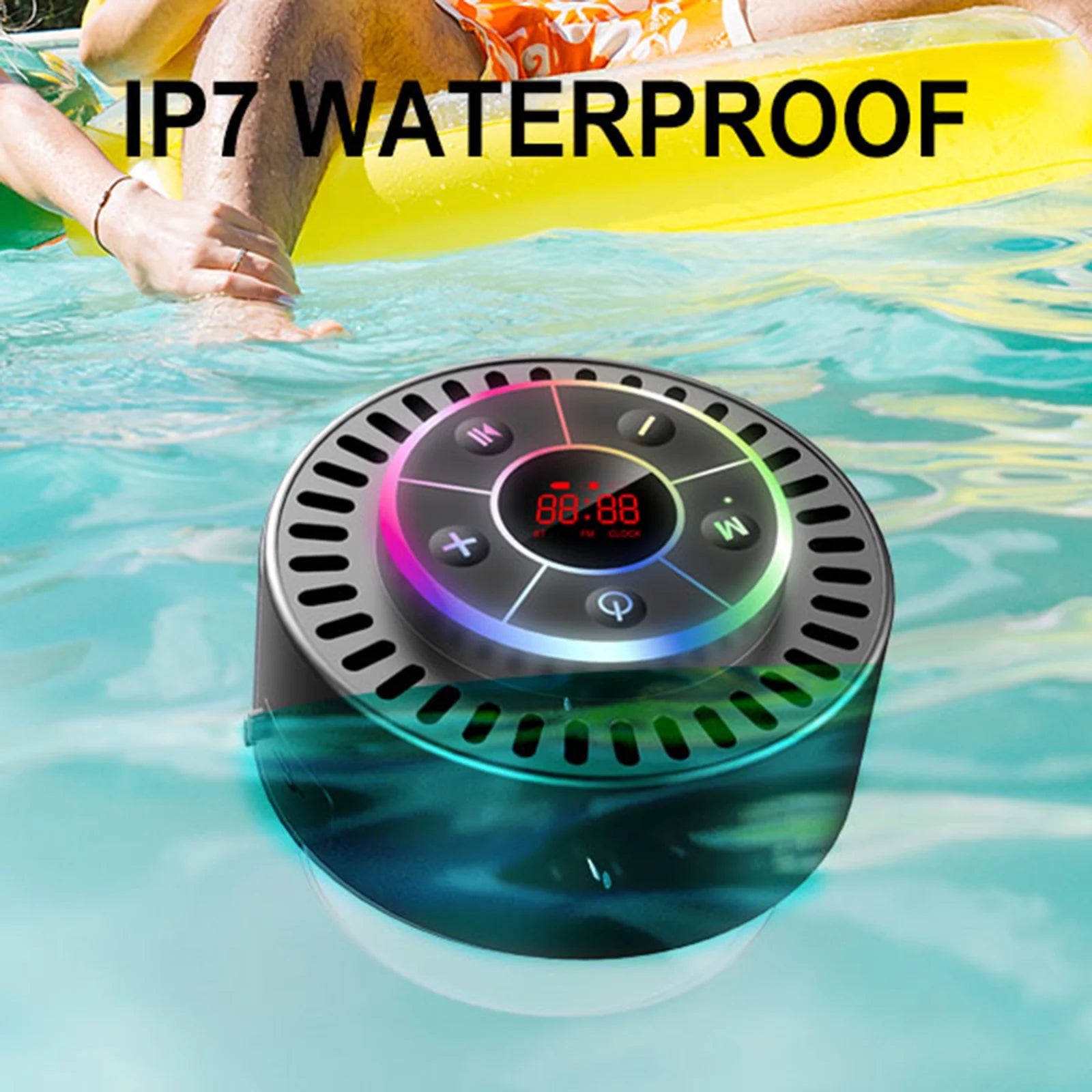 Waterproof BT LED Time Display Speaker M609