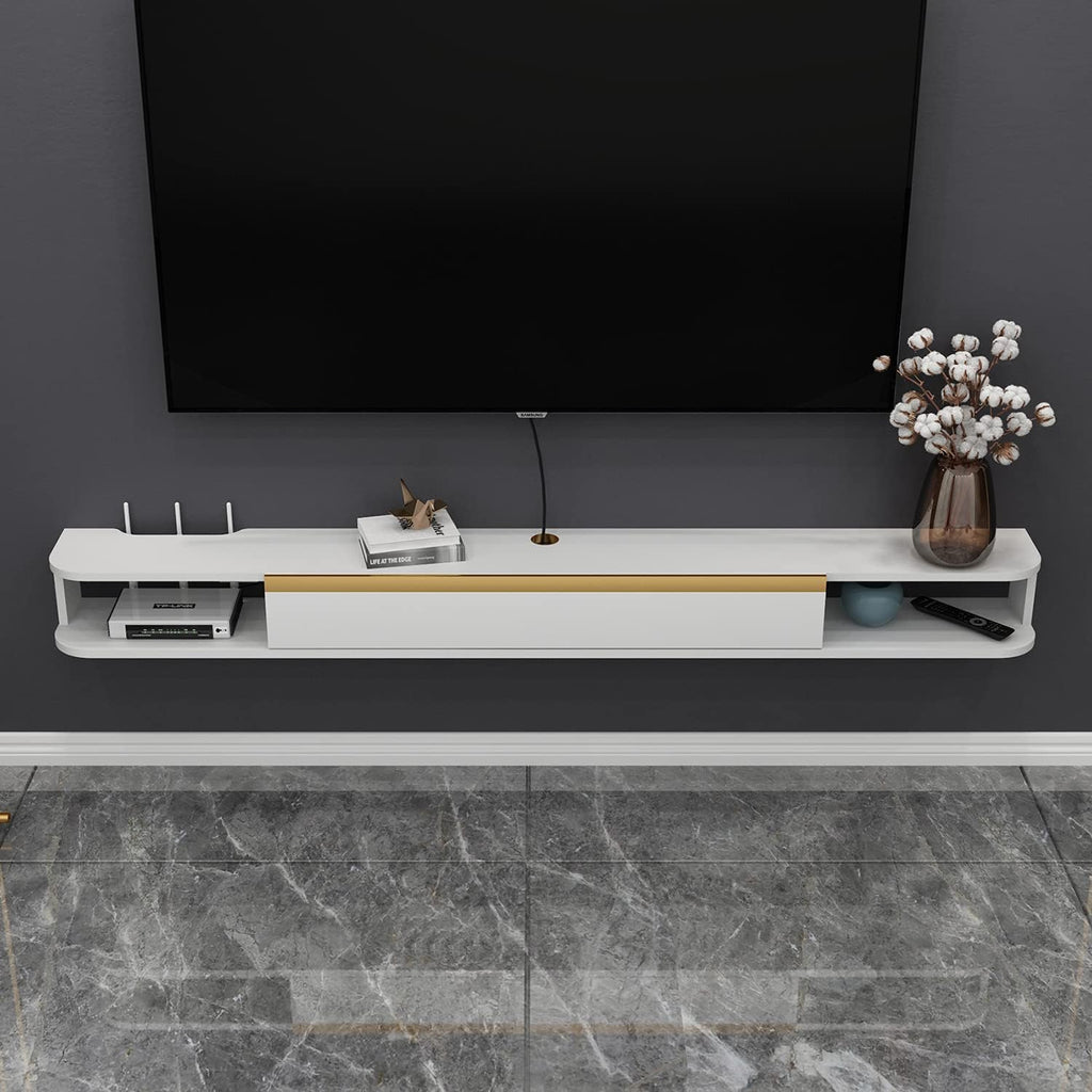 Light Gray Wall-Mounted Floating TV Stand I7248