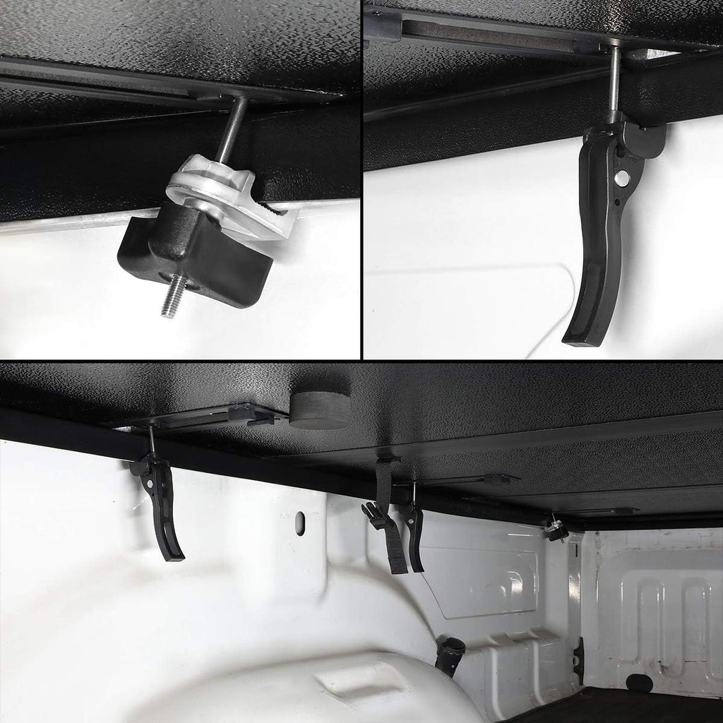 Black Powdercoated Tri-Fold Truck Tonneau Cover U462