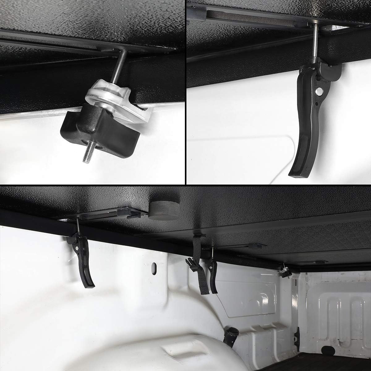 Black Powdercoated Tri-Fold Truck Tonneau Cover U462