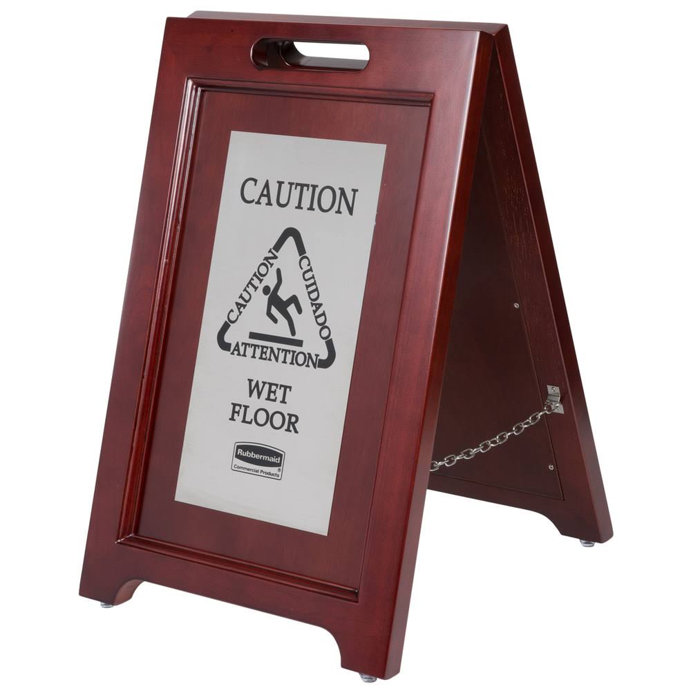 Brown & Brass 2-Sided CAUTION Sign O384