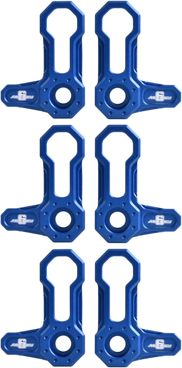 Orange Billet Aluminum L-Shaped Roof Locks Set of 6 M8735