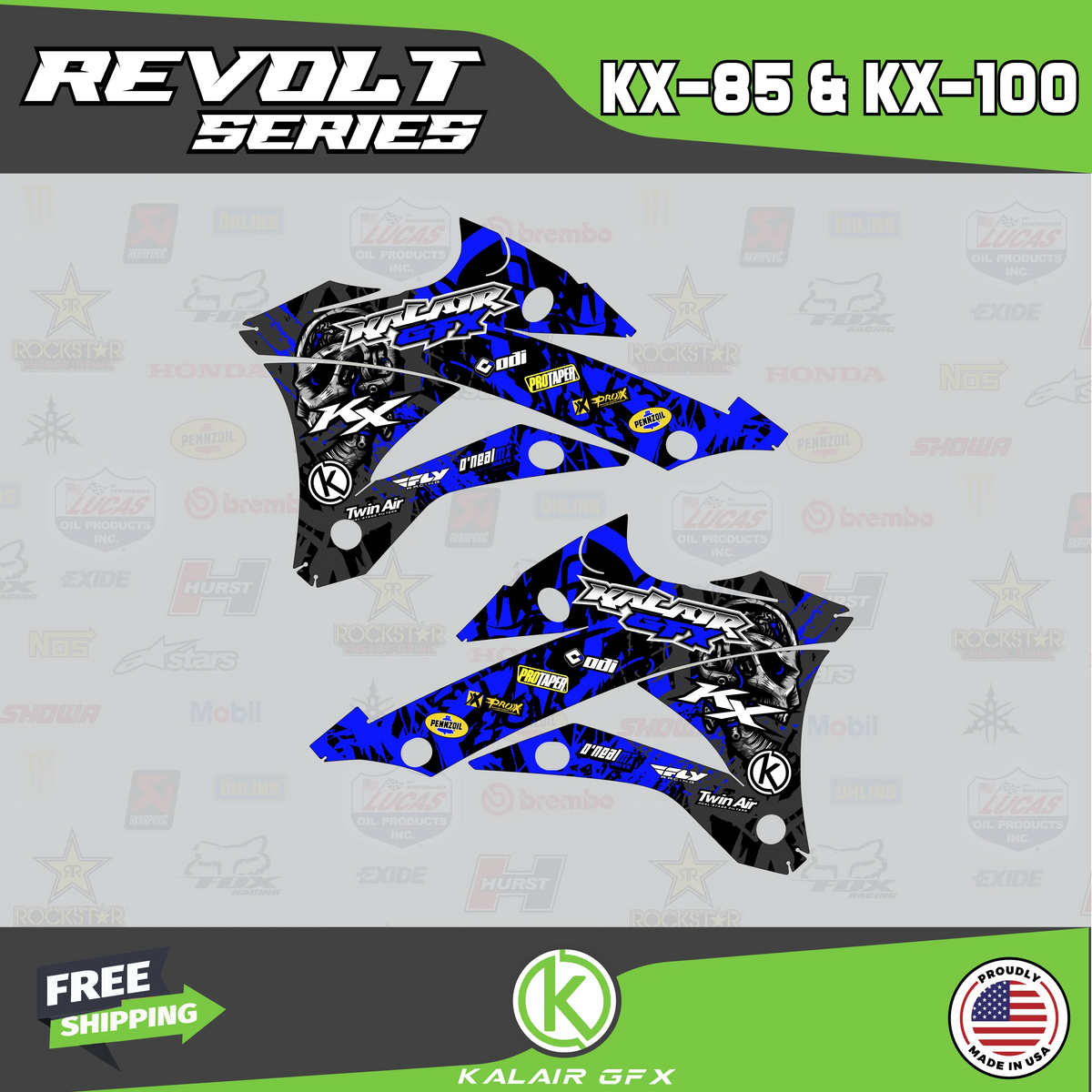 GFX Graphics Kit for Kawasaki KX100 Q5139