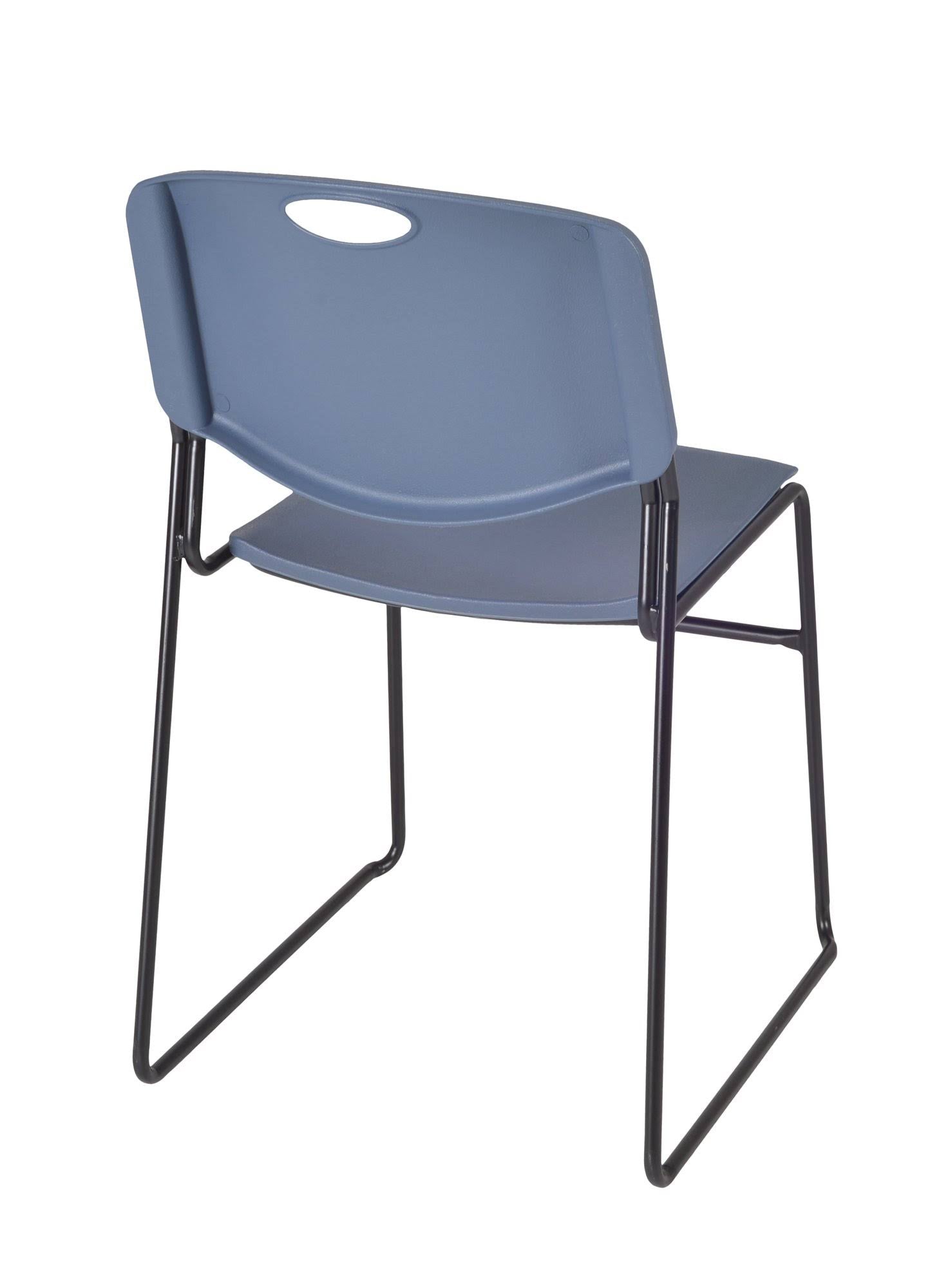 Cherry Black Square Breakroom Table with 4 Stack Chairs F633993