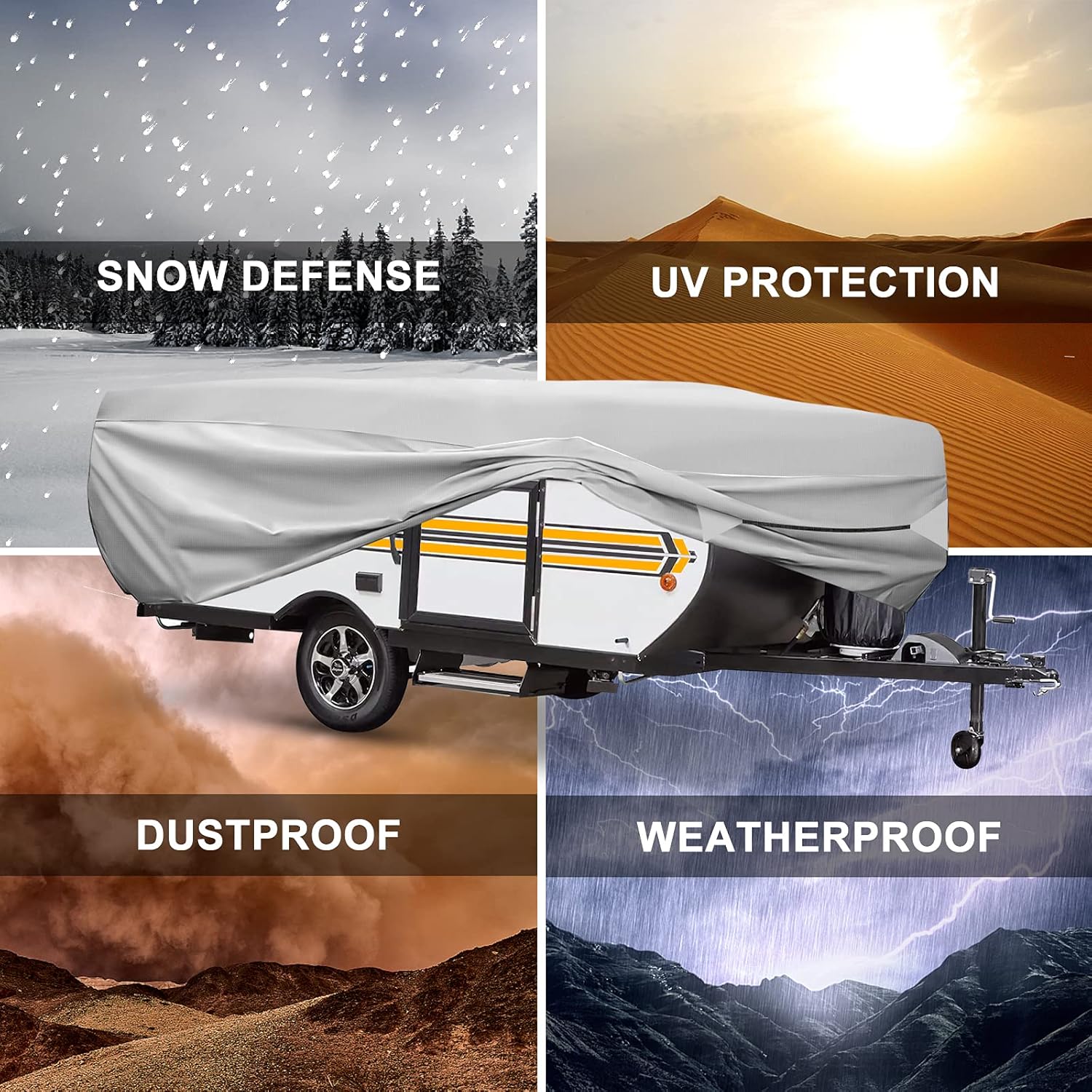 500D Oxford Waterproof Pop-up Camper Cover S48697