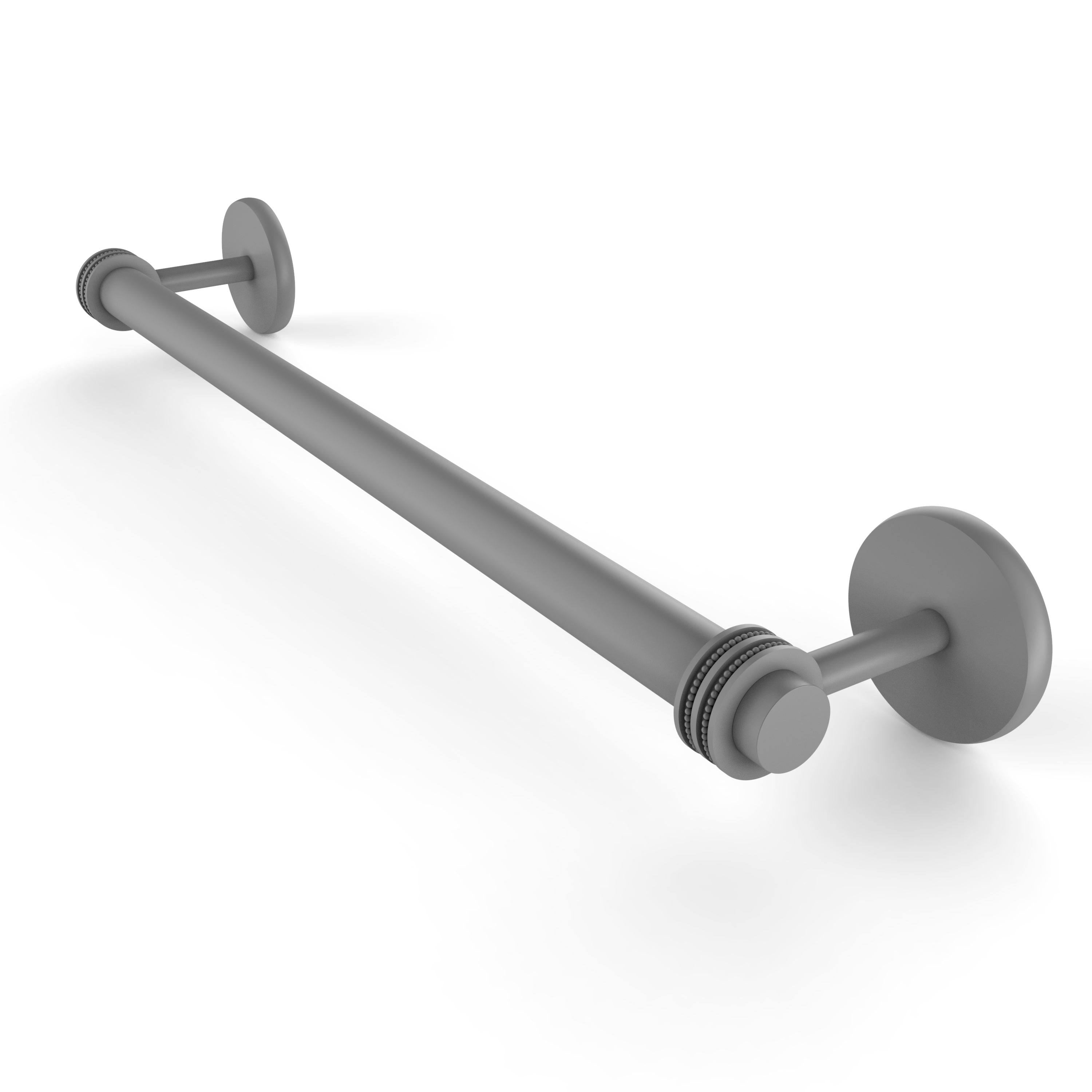 Antique Pewter 30-Inch Towel Bar with Dotted Detail L837
