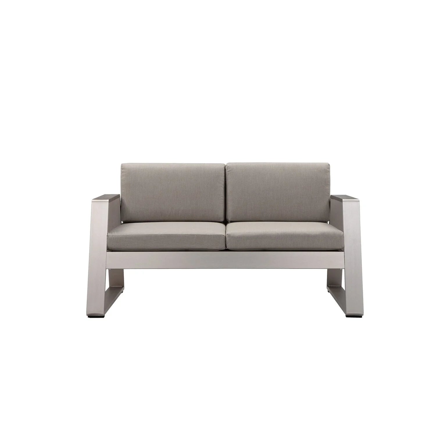 Gray Aluminum Outdoor Sofa with Fabric Cushions M705