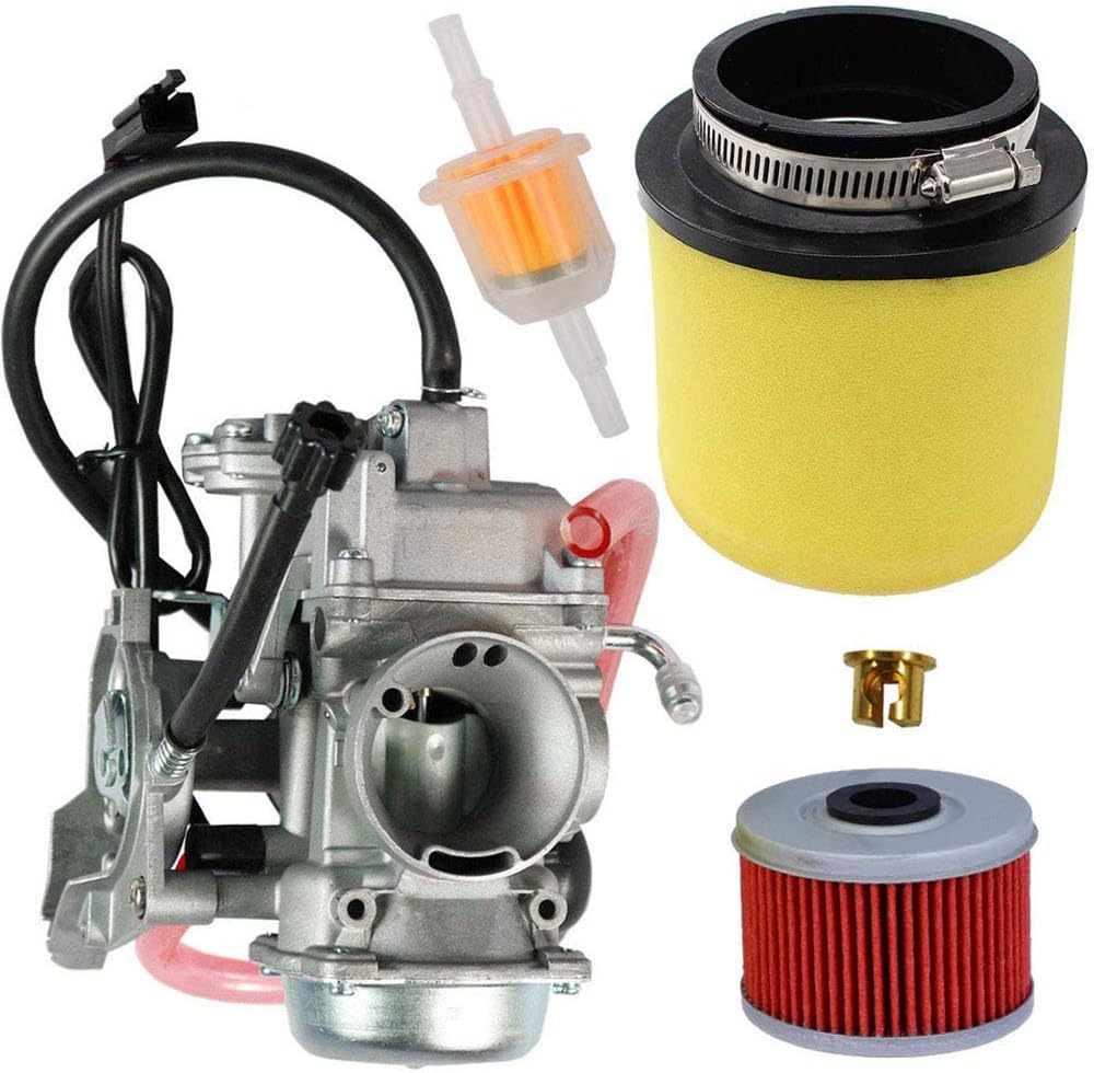 Carburetor with Air Filter Oil Filter for Arctic Cat ATV 350 366 400 2008-2017 Pack of 2 O7711