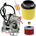 Carburetor with Air Filter Oil Filter for Arctic Cat ATV 350 366 400 2008-2017 Pack of 2 O7711
