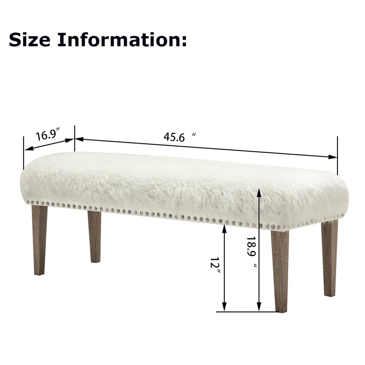 White Faux Leather Makeup Bench H14198