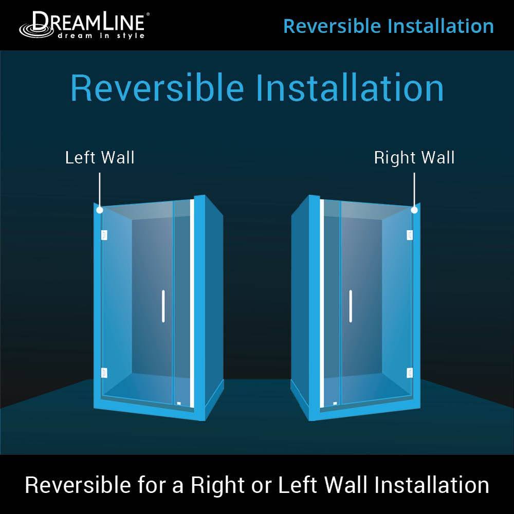 Frameless Hinged Shower Door Brushed Nickel J762965
