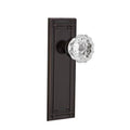 Crystal Glass Double Dummy Door Knob with Mission Plate Finish: Timeless Bronze Z251